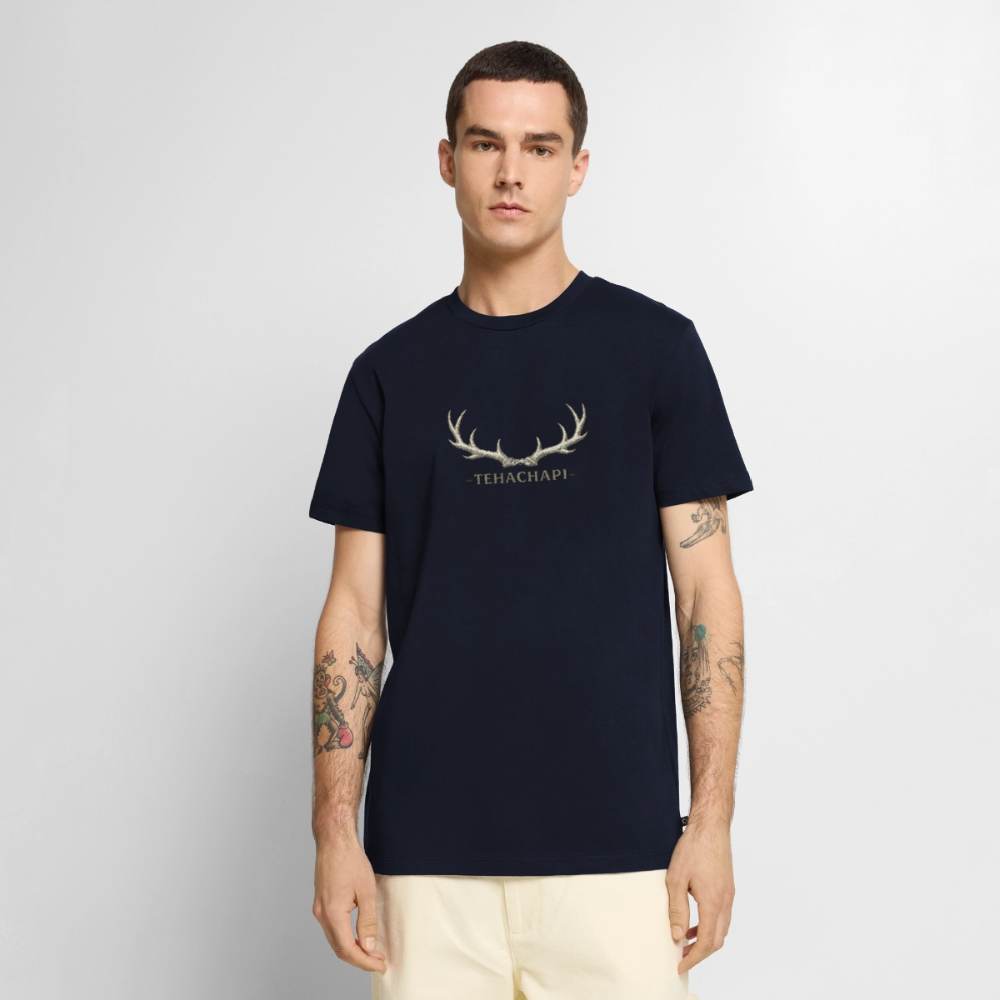 Tehachapi Antler Graphic Men's Premium T-Shirt - navy