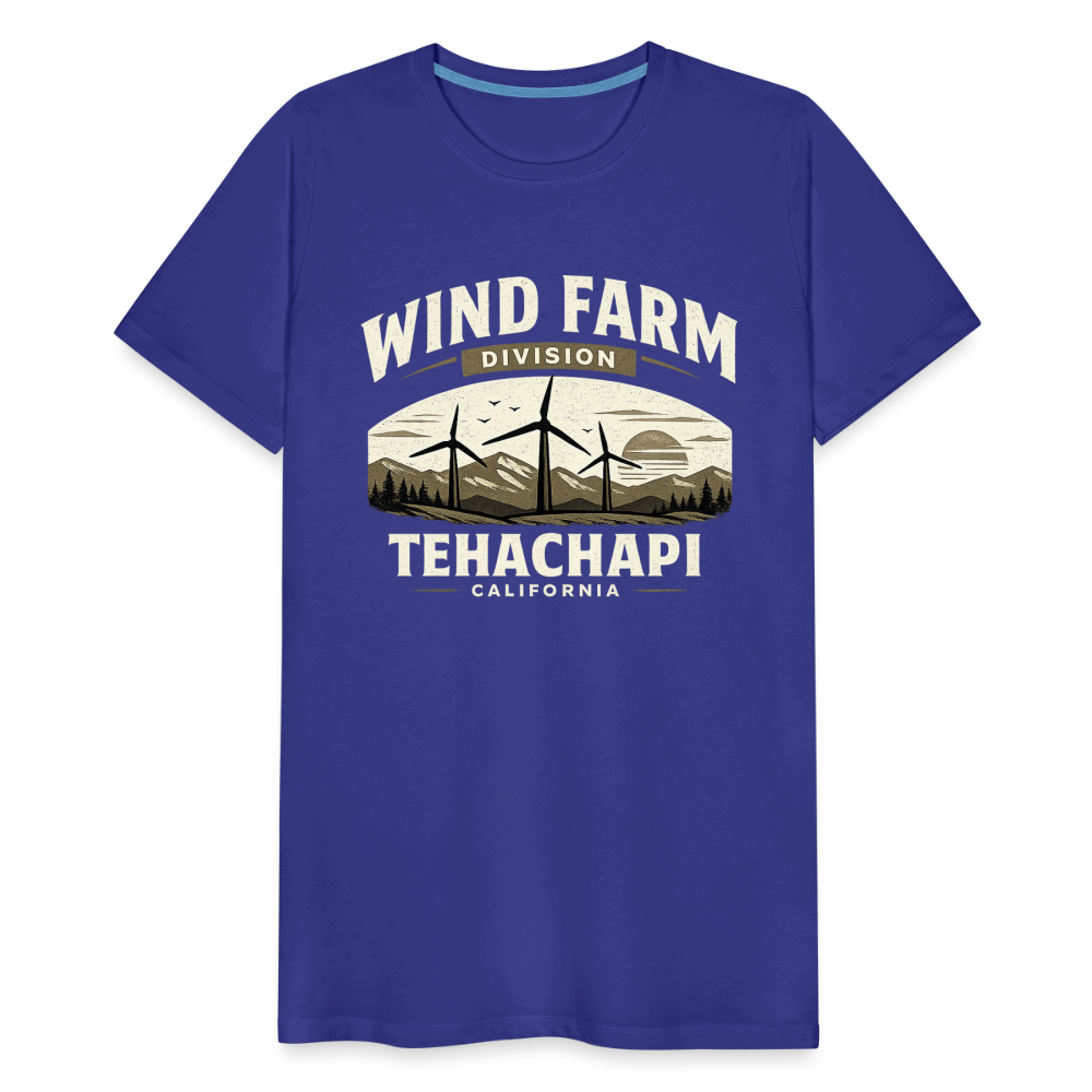 Tehachapi California Wind Farm Division Premium Men’s T-Shirt – Vintage Outdoor Graphic Tee - royal blue