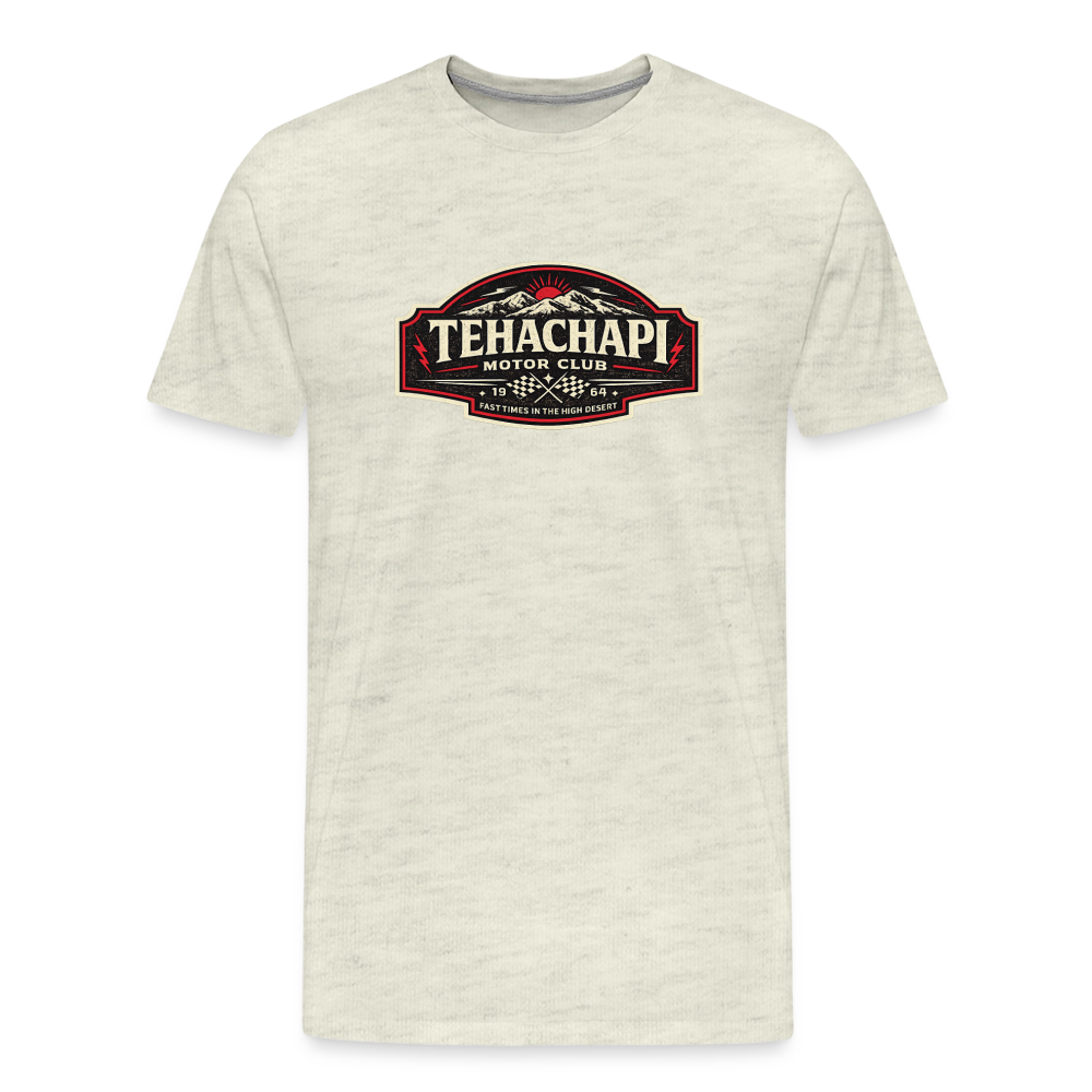 Tehachapi Motor Club Premium T-Shirt – Vintage Rally Edition - heather oatmeal