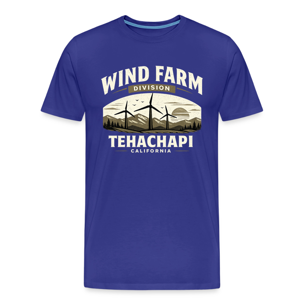 Tehachapi California Wind Farm Division Premium Men’s T-Shirt – Vintage Outdoor Graphic Tee - royal blue