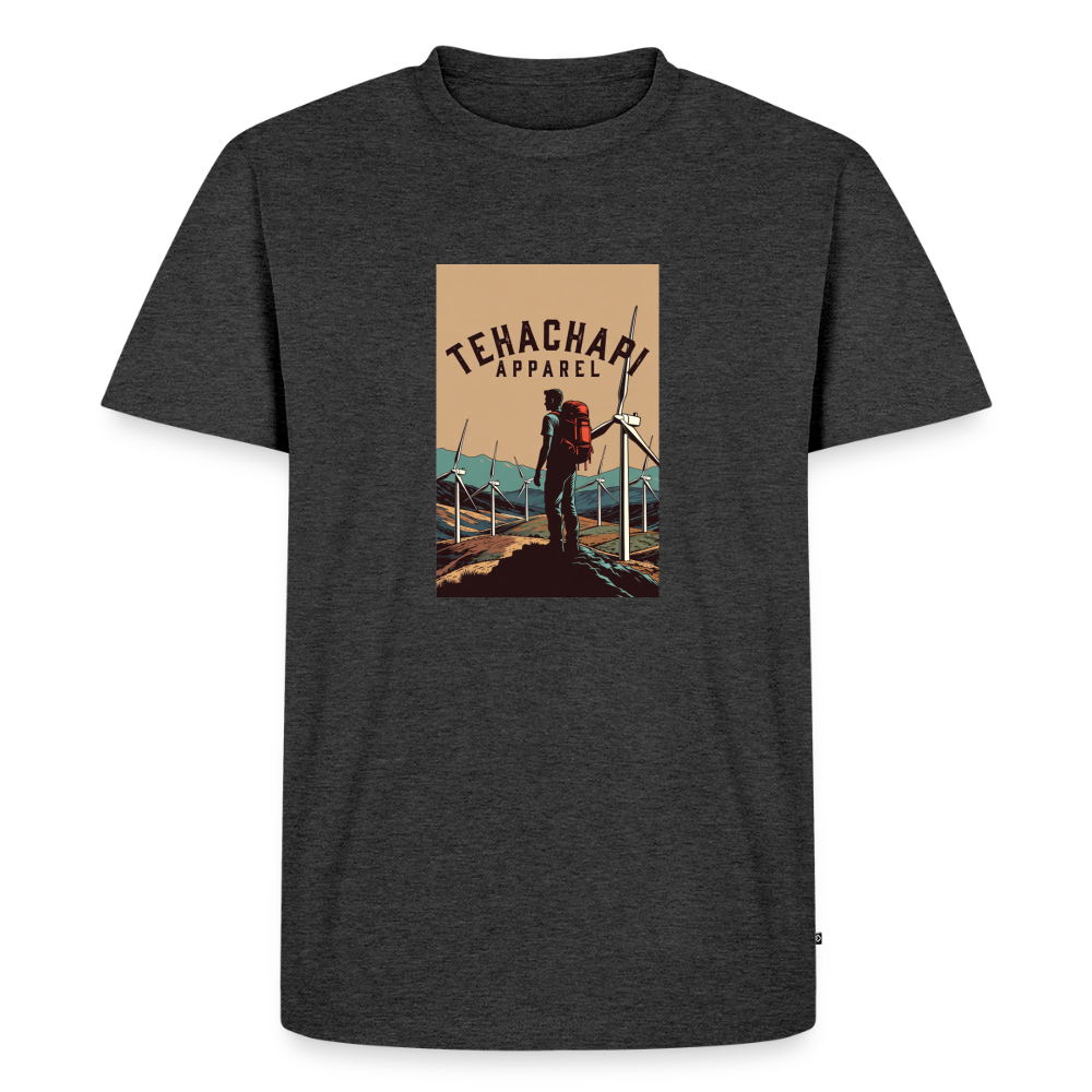 Tehachapi Trails & Turbines Graphic  Men's Premium T-Shirt - heather anthracite