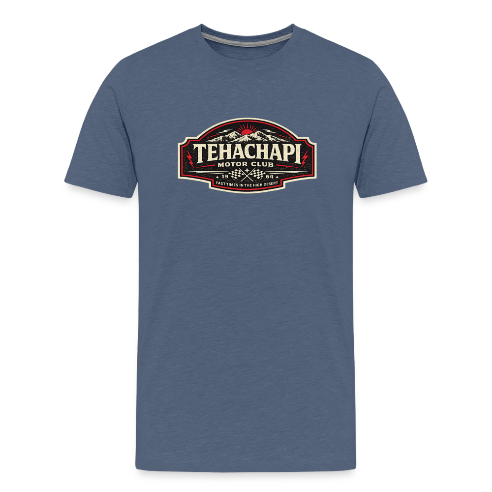Tehachapi Motor Club Premium T-Shirt – Vintage Rally Edition - heather blue