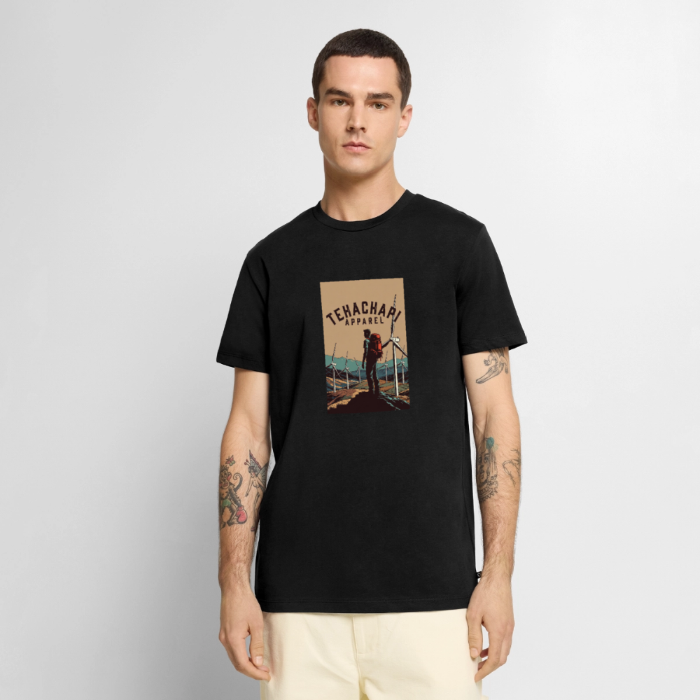 Tehachapi Trails & Turbines Graphic  Men's Premium T-Shirt - black