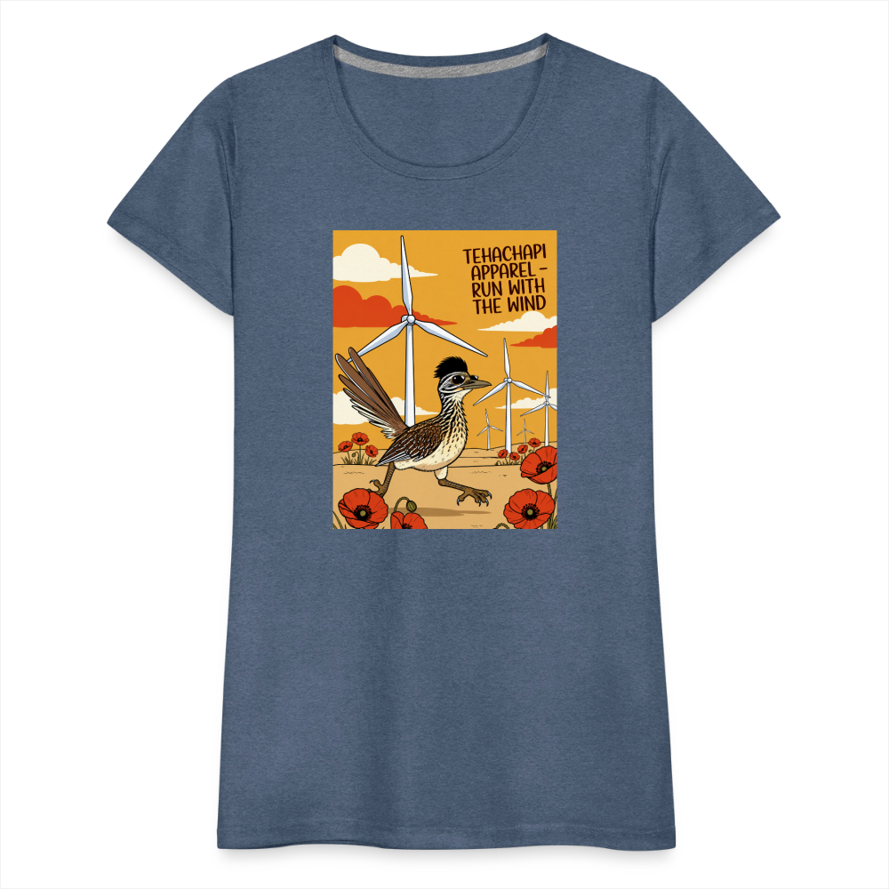 Tehachapi Wind Runner Women’s Premium T-Shirt - heather blue
