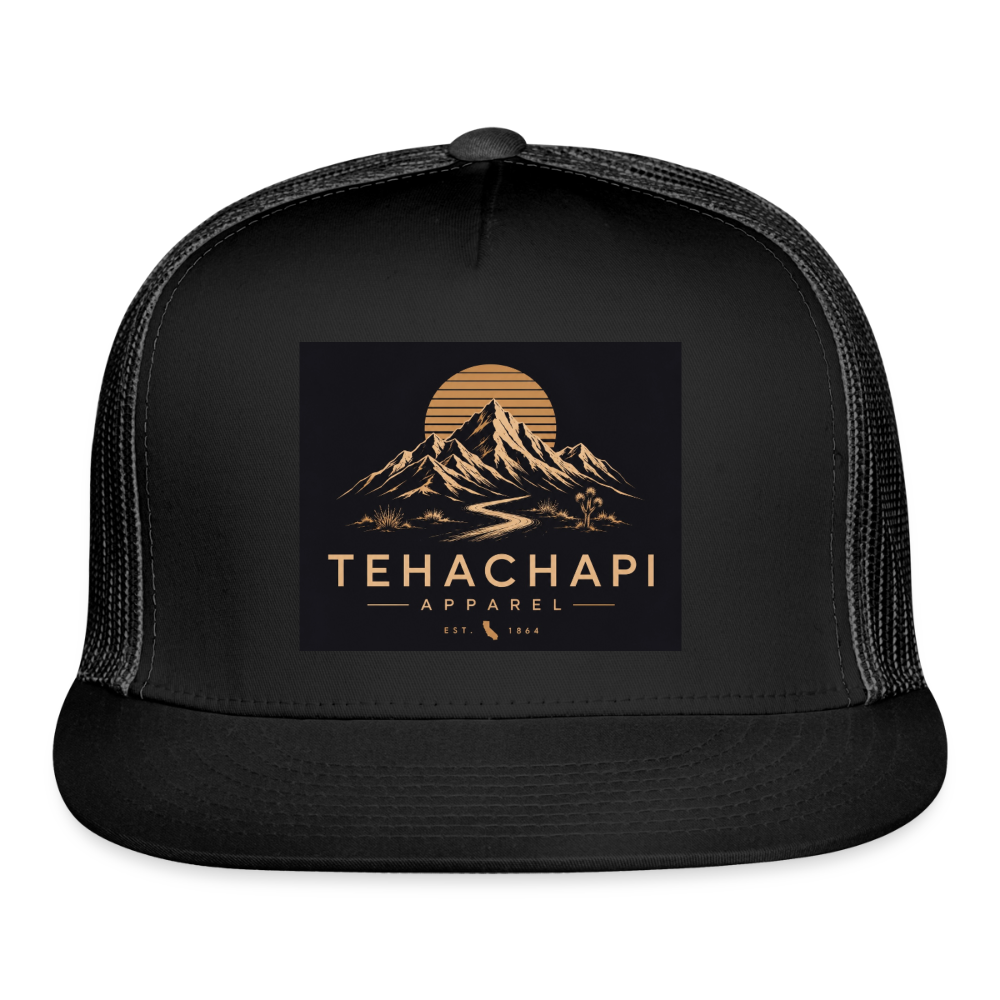 Tehachapi Apparel Trucker Hat - black/black