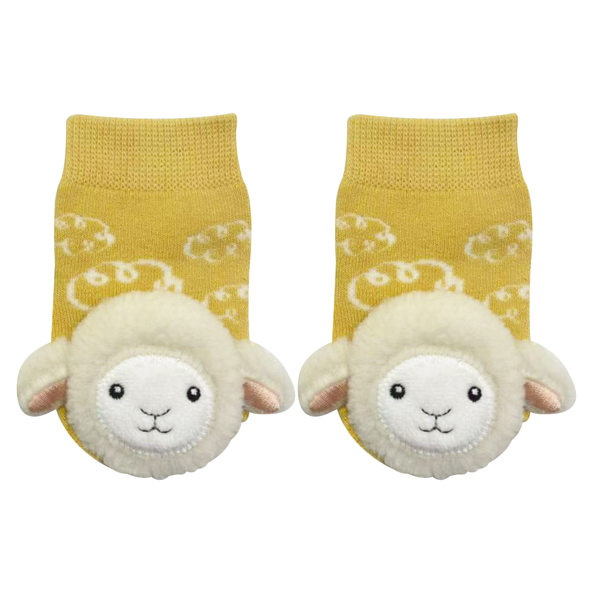 Woolly Lamb Rattle Socks for Babies