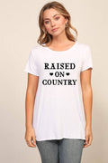Raised on Country Graphic Tee - Women's White Western T-Shirt