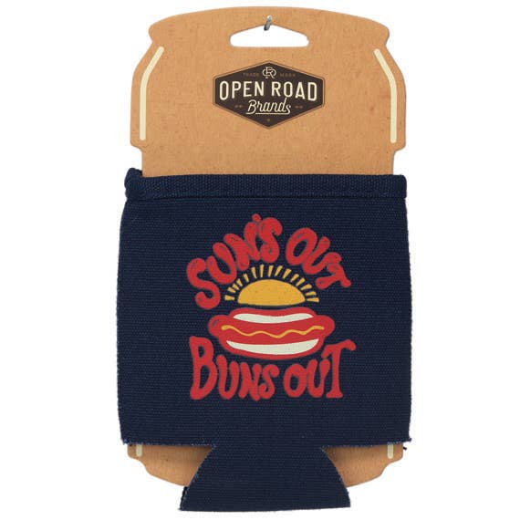 Sun's Out Buns Out Hamburger Can Cooler