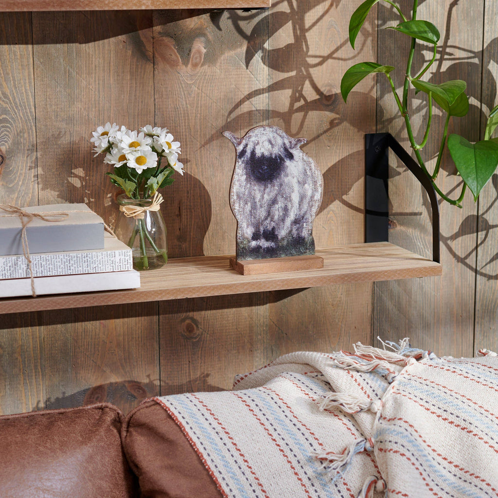 Valais Blacknose Sheep Wooden Stand-Up Décor