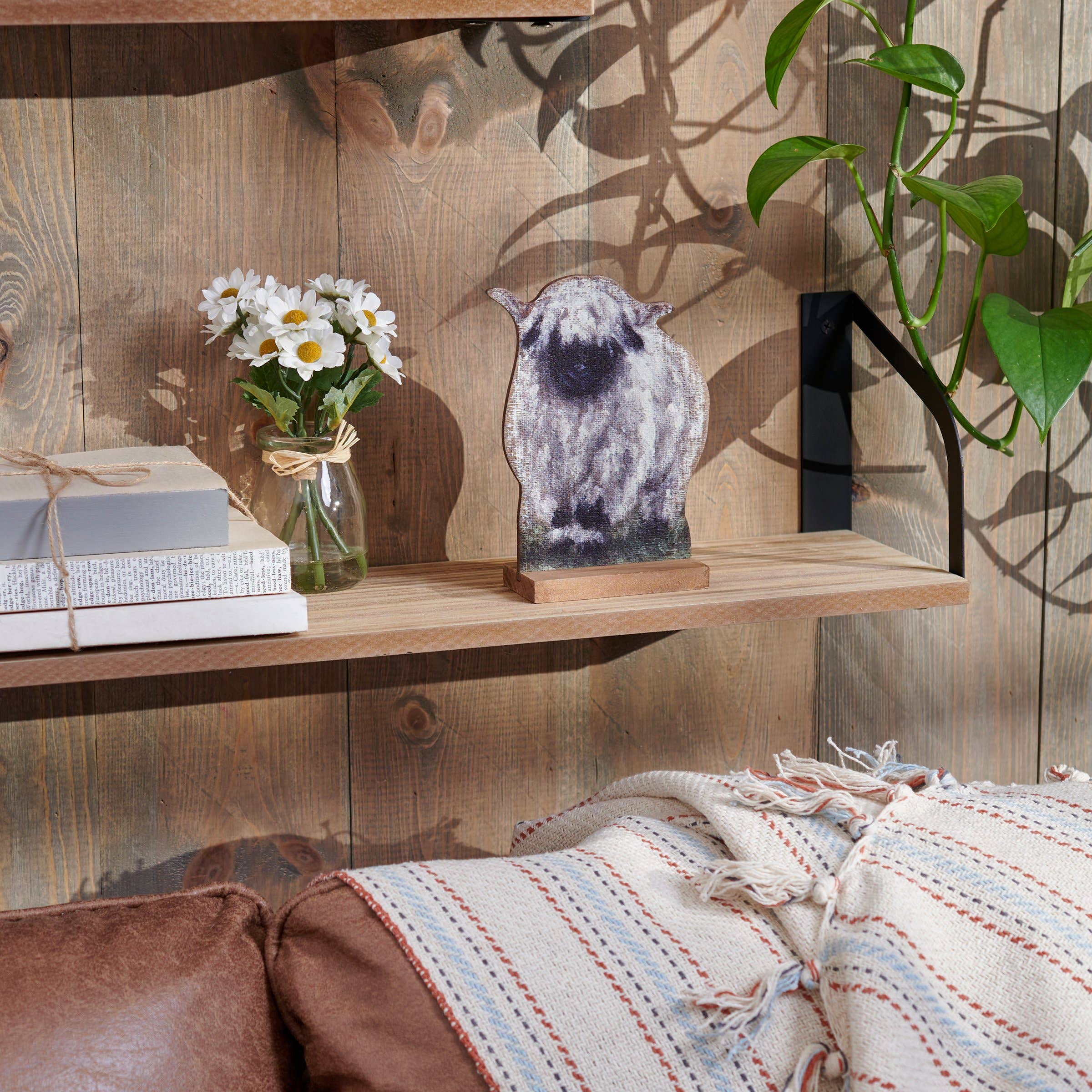 Valais Blacknose Sheep Wooden Stand-Up Décor