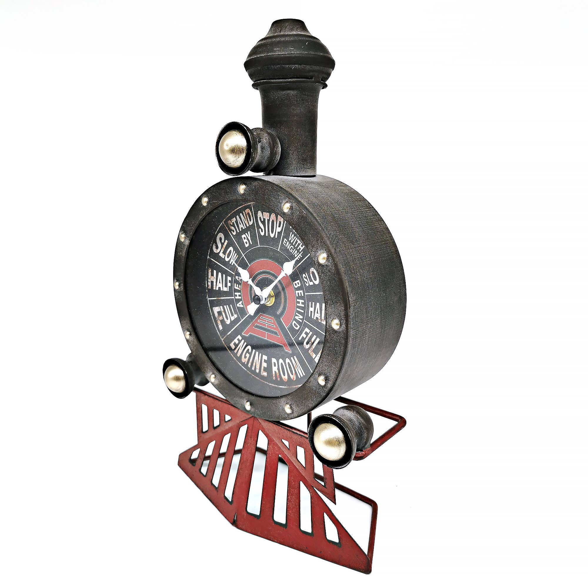 Distressed Locomotive Table Clock