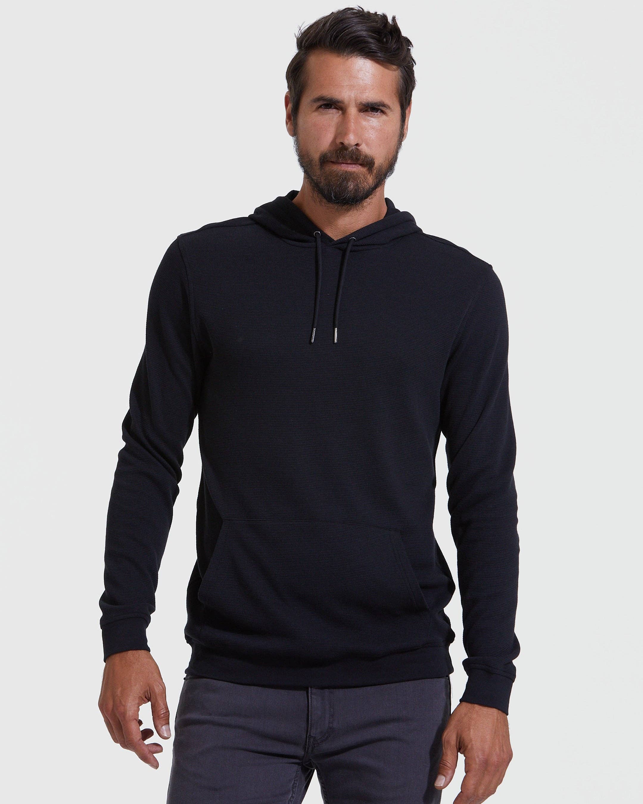 True Classic - Black Waffle Hoodie