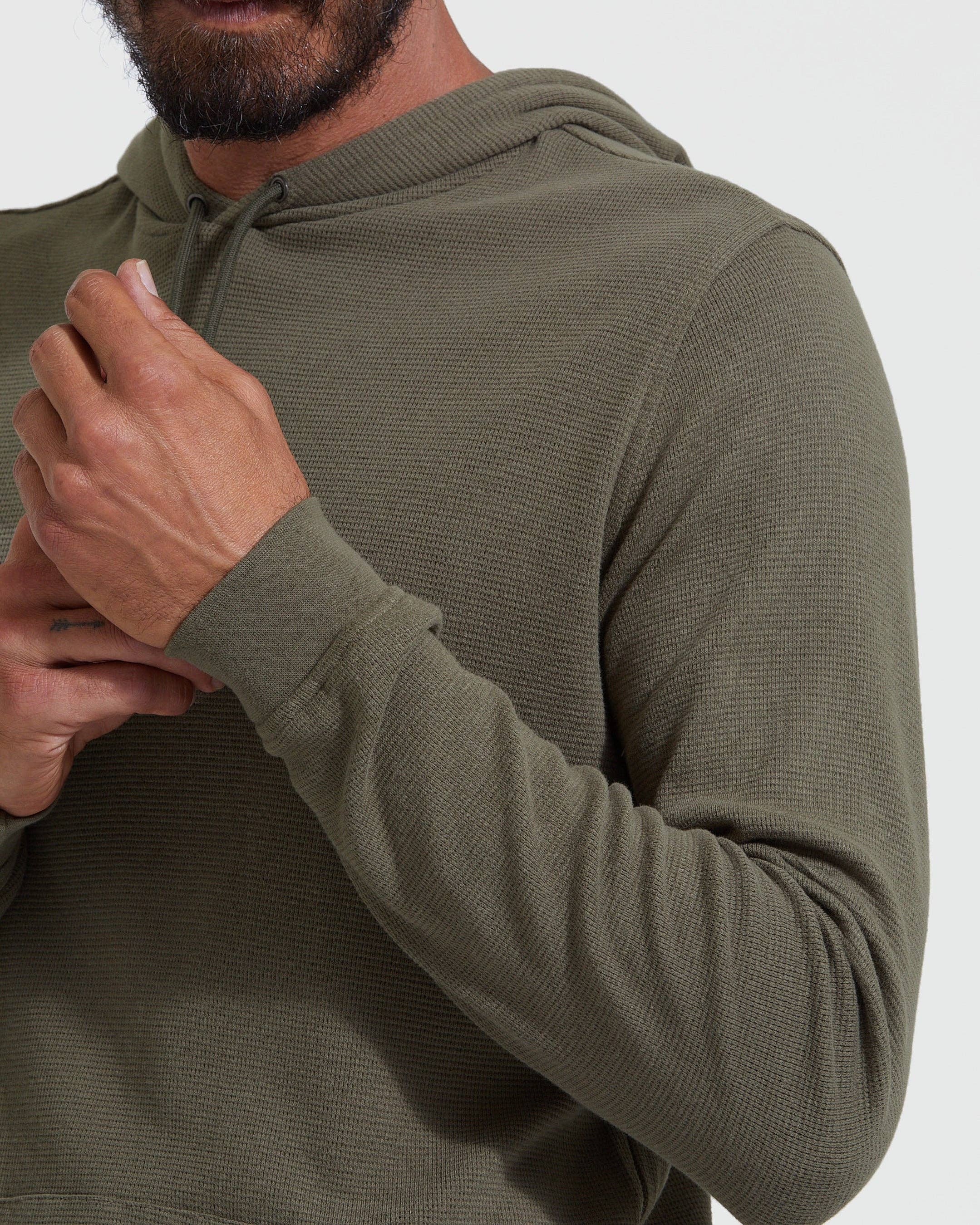 True Classic - Military Green Waffle Hoodie