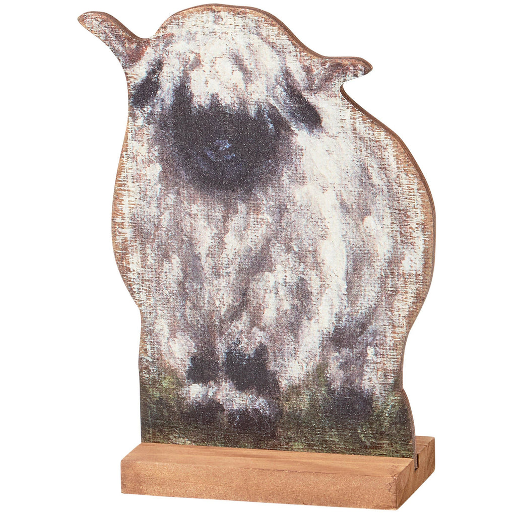 Valais Blacknose Sheep Wooden Stand-Up Décor