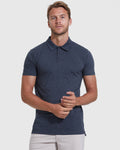True Classic Tall Heather Navy Short Sleeve Polo Shirt