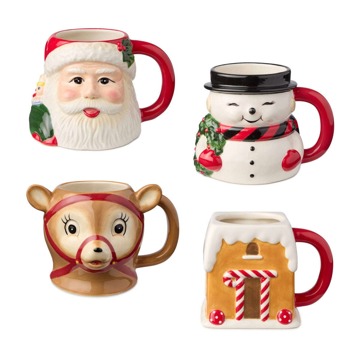Retro Christmas 3D Character Mug – 18 oz