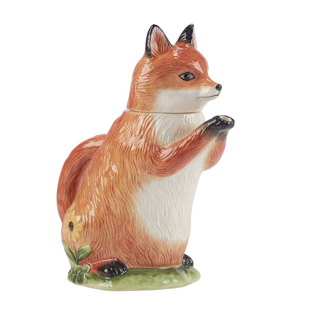 Woodland Fox 3D Ceramic Teapot – 32 oz