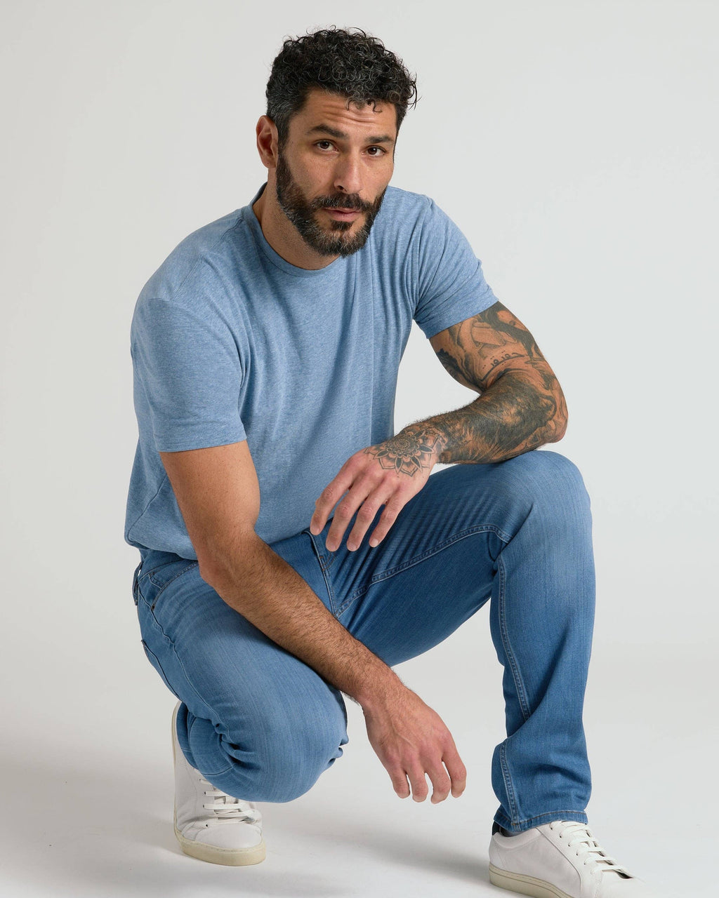 True Classic Medium Indigo Comfort Stretch Straight Jeans