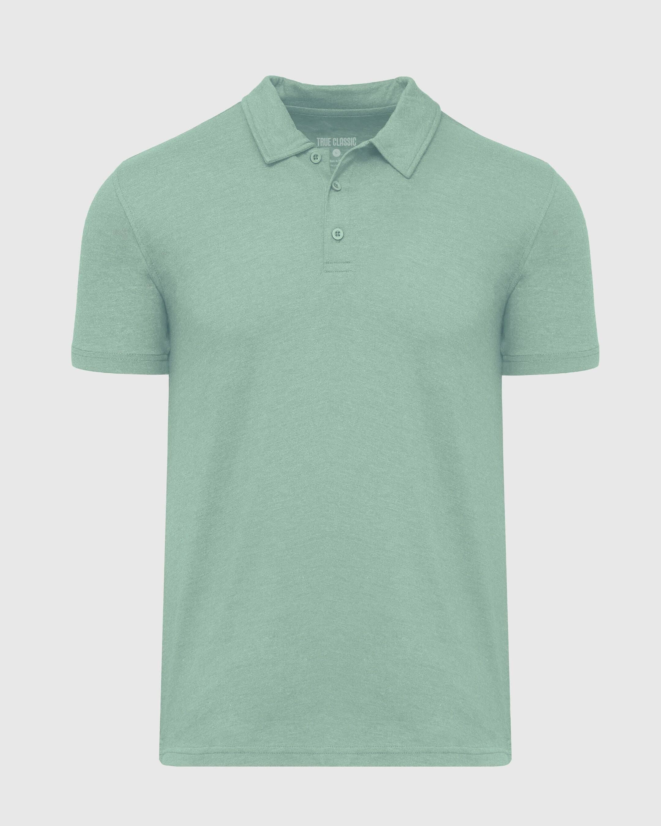 True Classic - Heather Slate Green Classic Polo