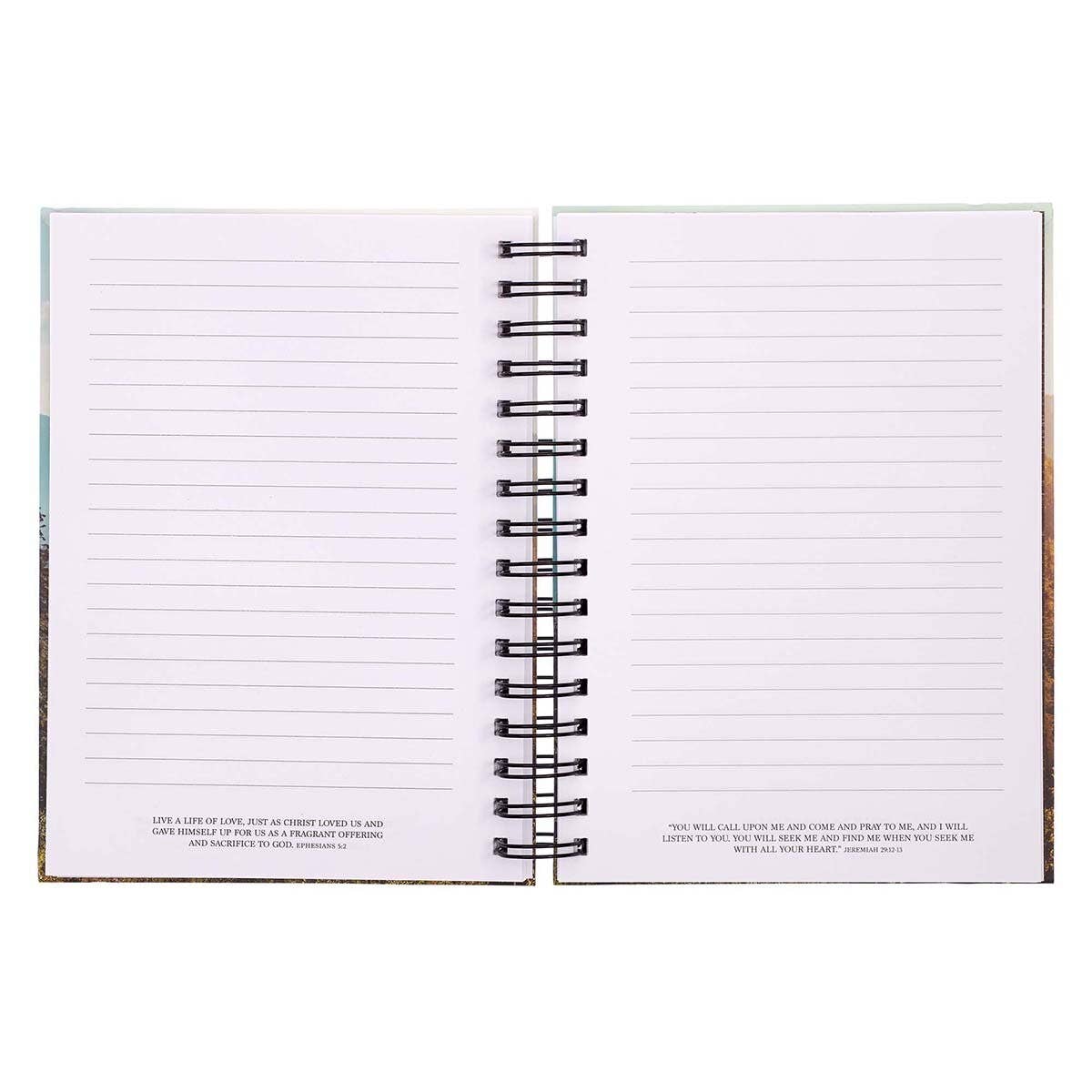 Be Strong & Courageous Wirebound Journal with Elastic Closure | Joshua 1:9 Christian Notebook