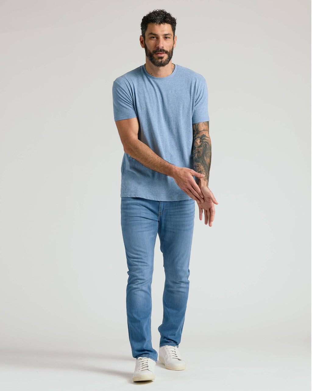 True Classic Medium Indigo Comfort Stretch Straight Jeans