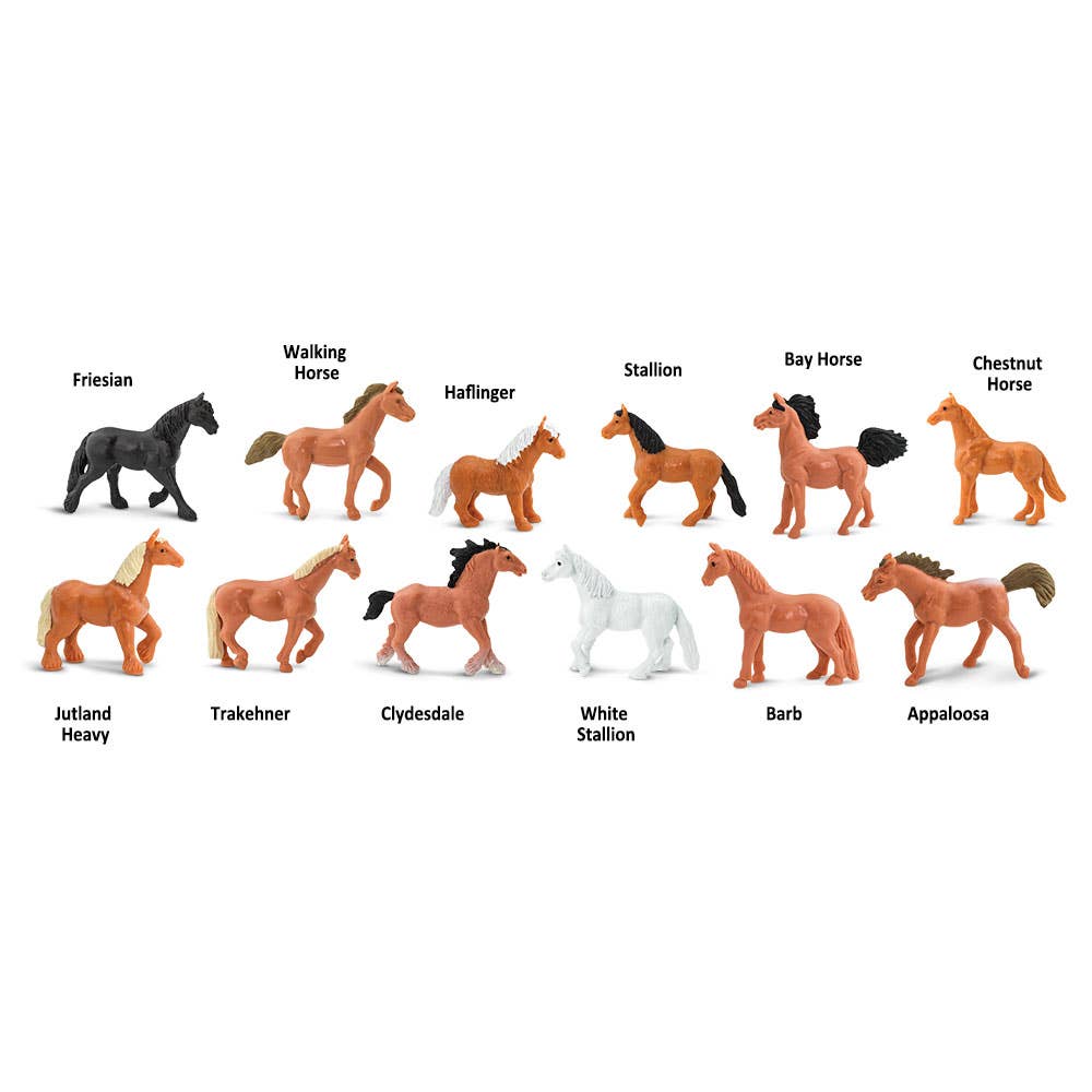 Horse Miniature Figurine TOOB – 12 Piece Set
