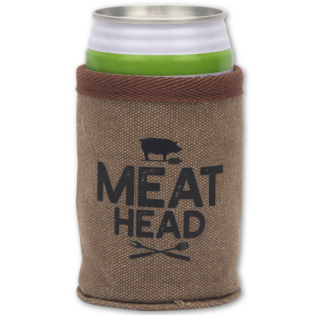 Meat Head Canvas Can Cooler