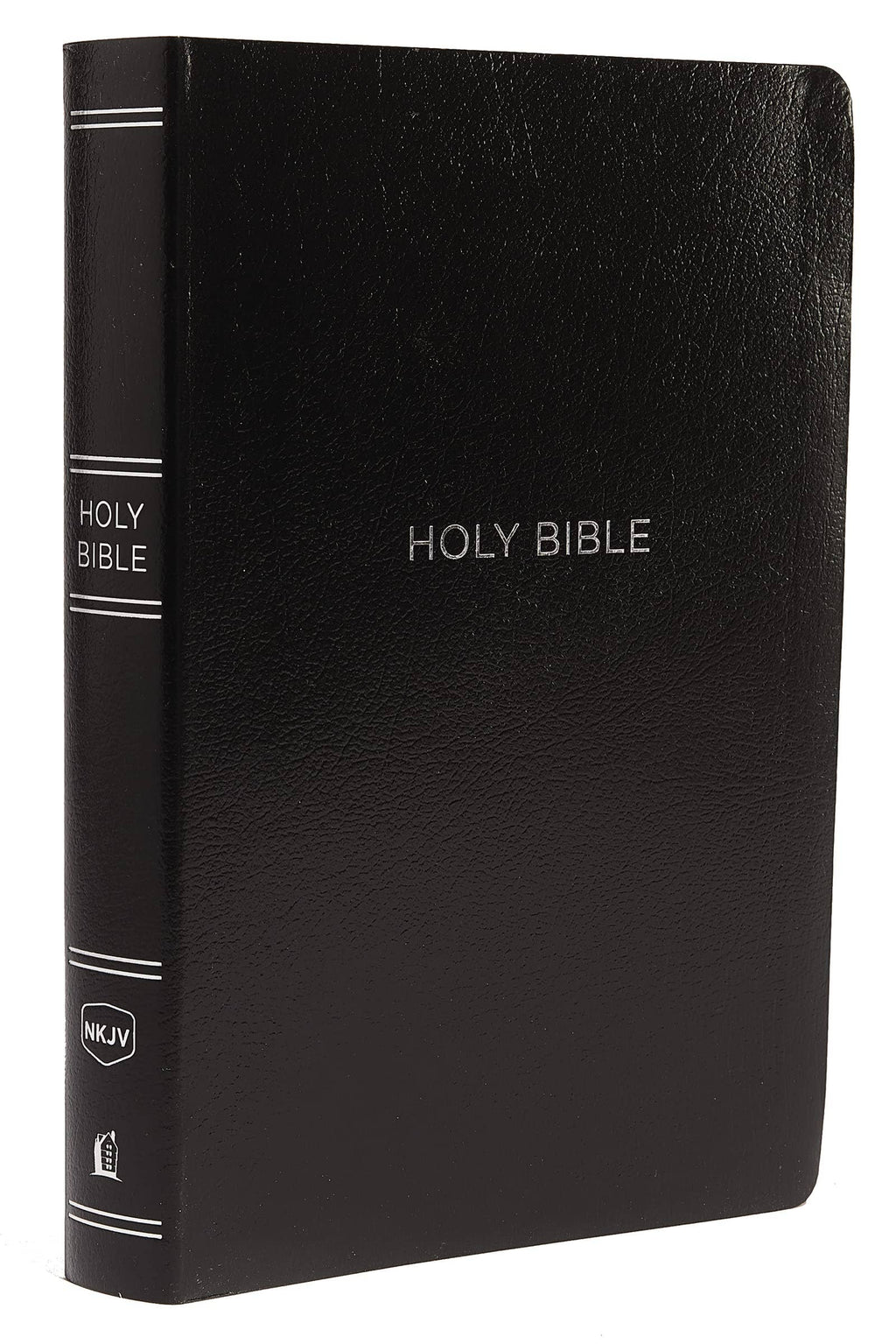 NKJV Giant Print Reference Bible - Black Leather-Look, Thumb Indexed
