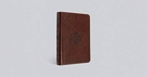 ESV Large Print Compact Bible - Brown TruTone Mosaic Cross