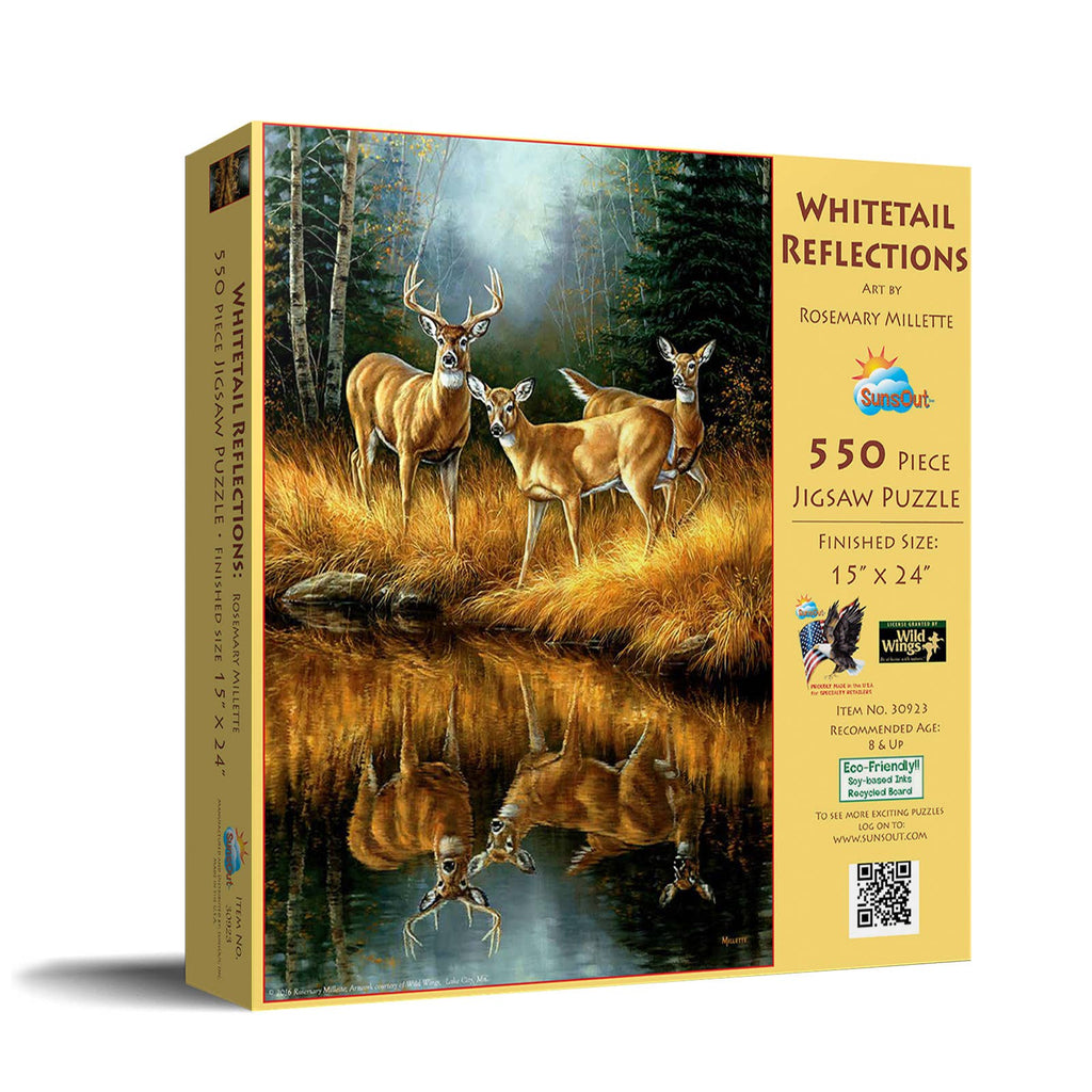 Whitetail Reflections 550-Piece Jigsaw Puzzle
