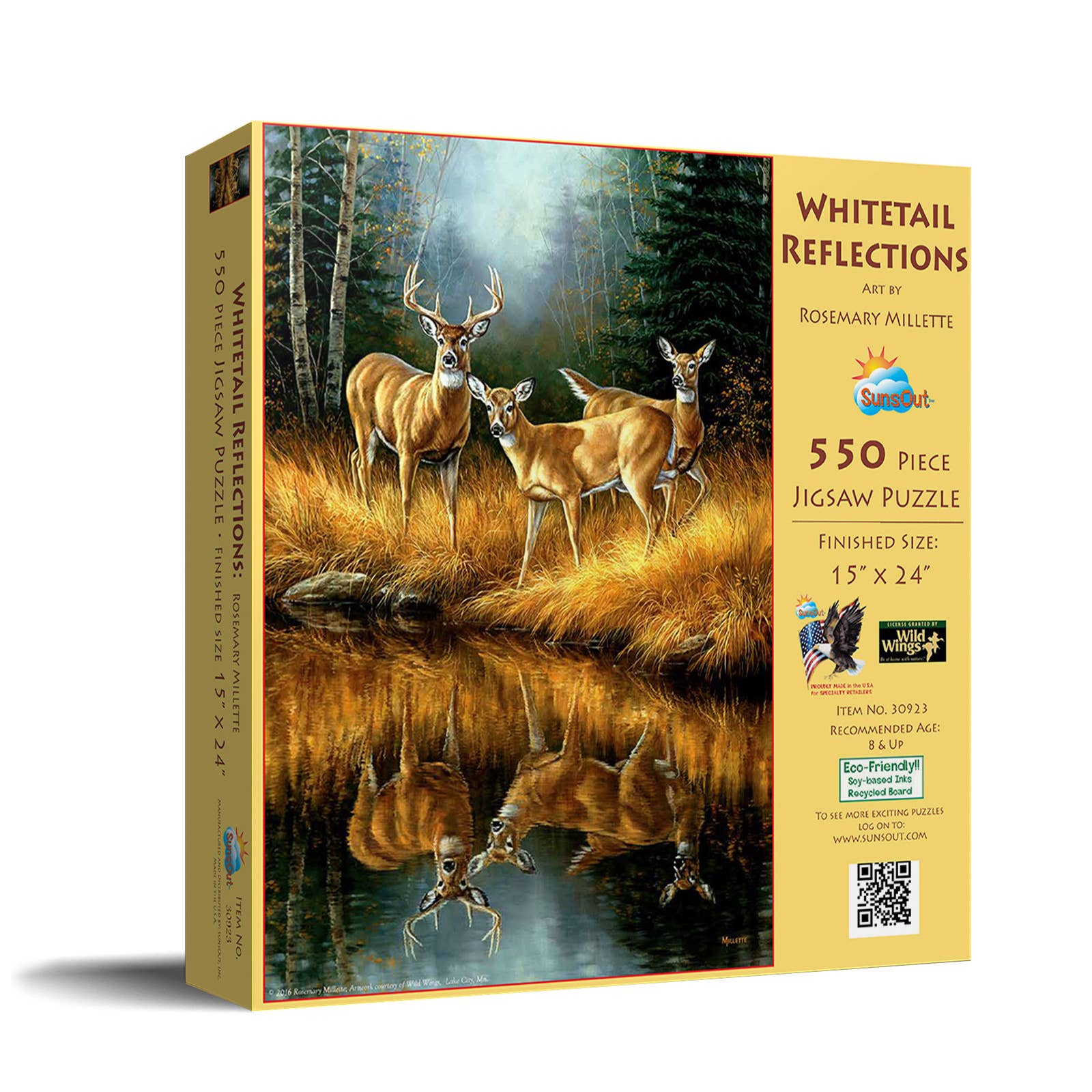 Whitetail Reflections 550-Piece Jigsaw Puzzle