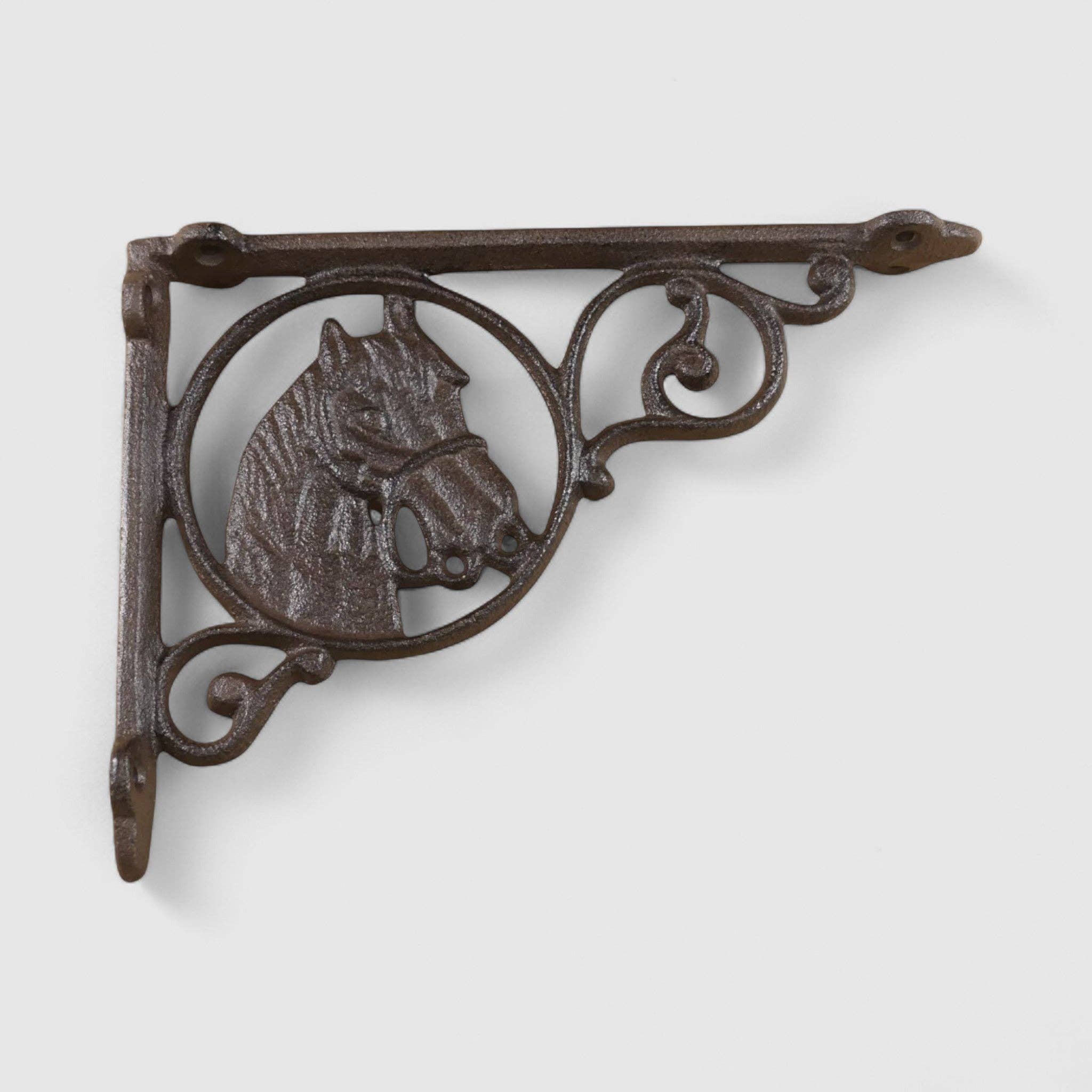 Horse Head Cast Iron Shelf Bracket – 9.4”