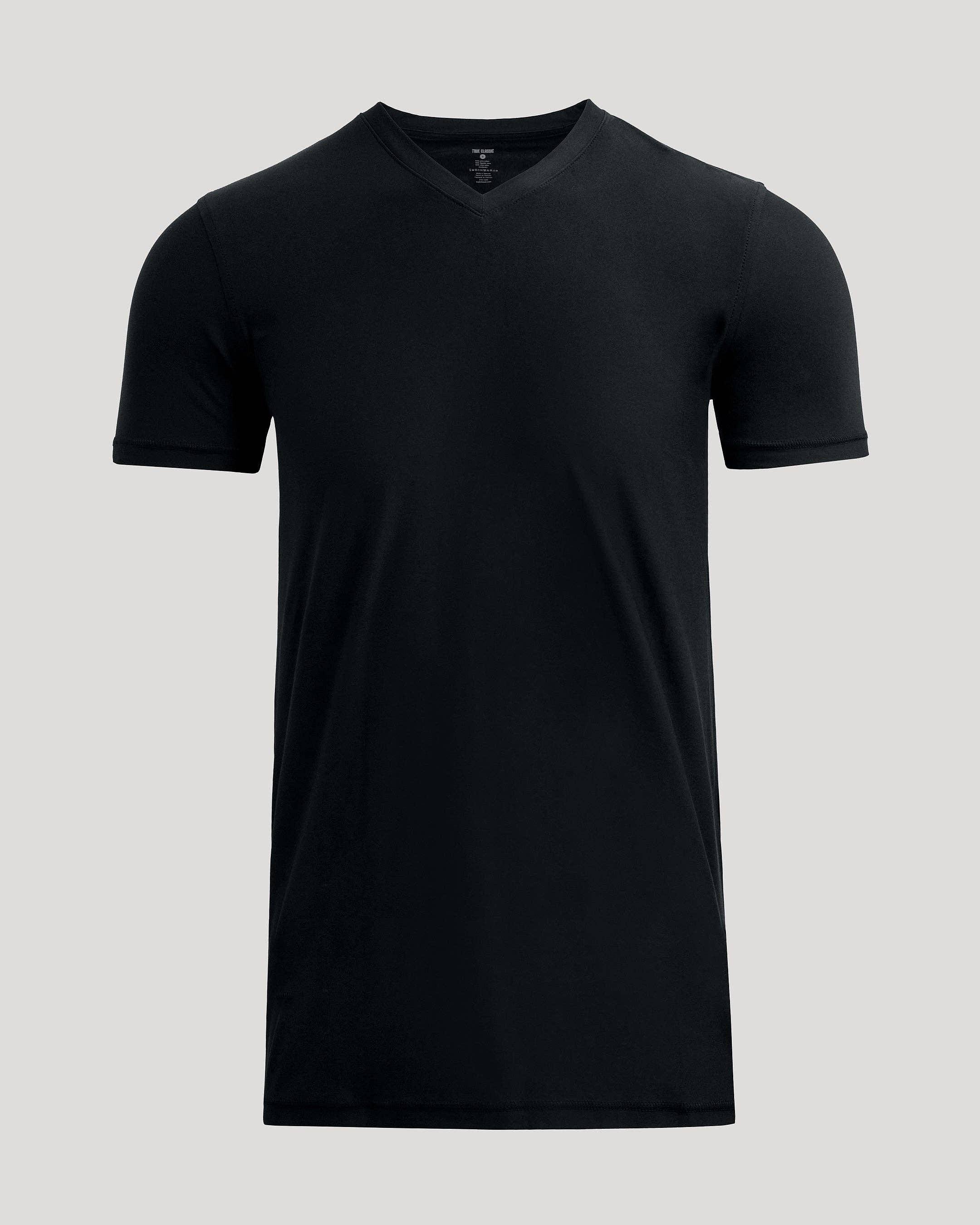 True Classic Black Tall Active V-Neck T-Shirt