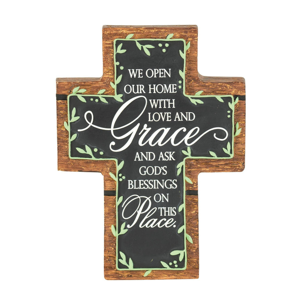 Love & Grace Christian Tabletop Cross – Home Blessing