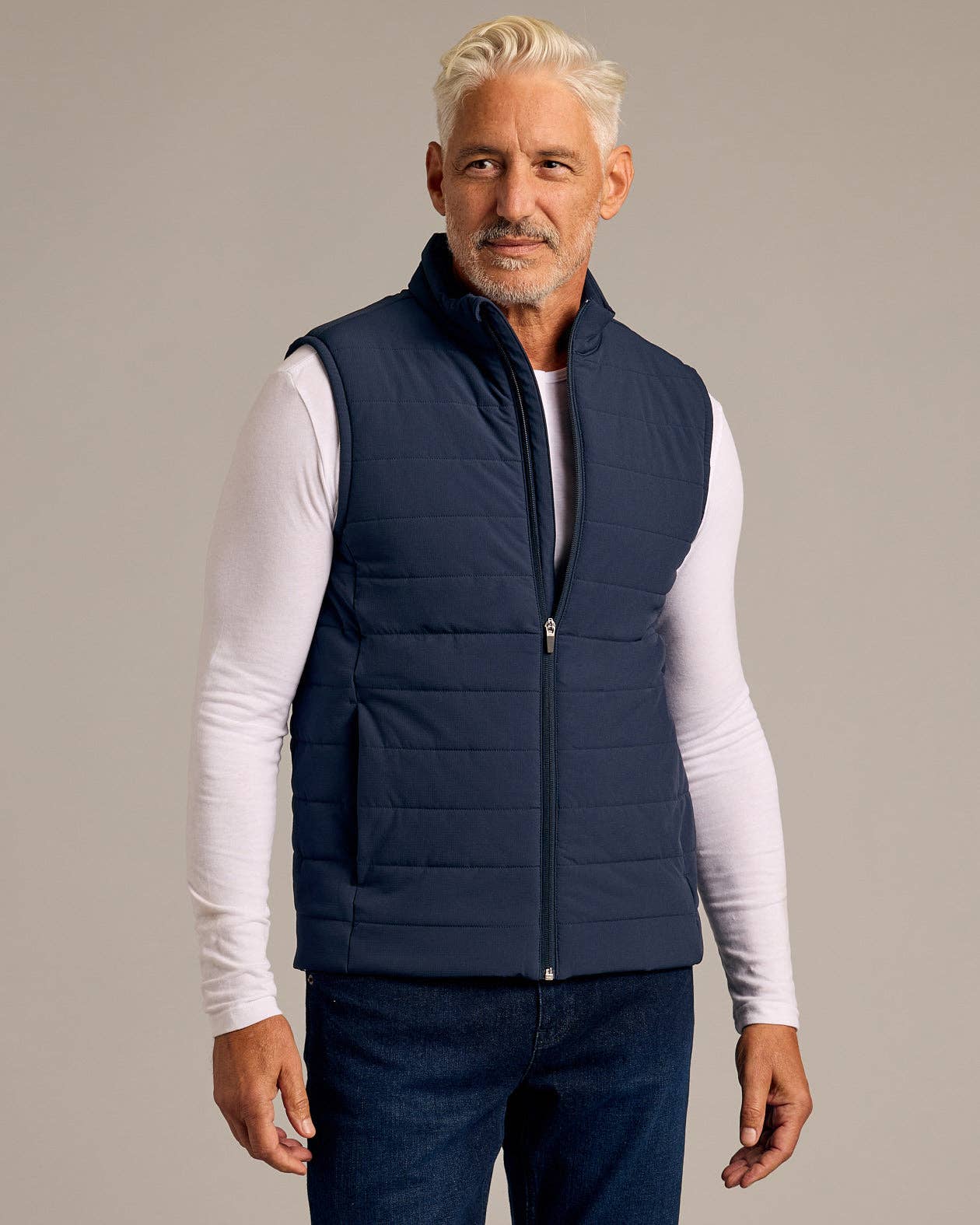 True Classic Navy Puffer Vest 2.0