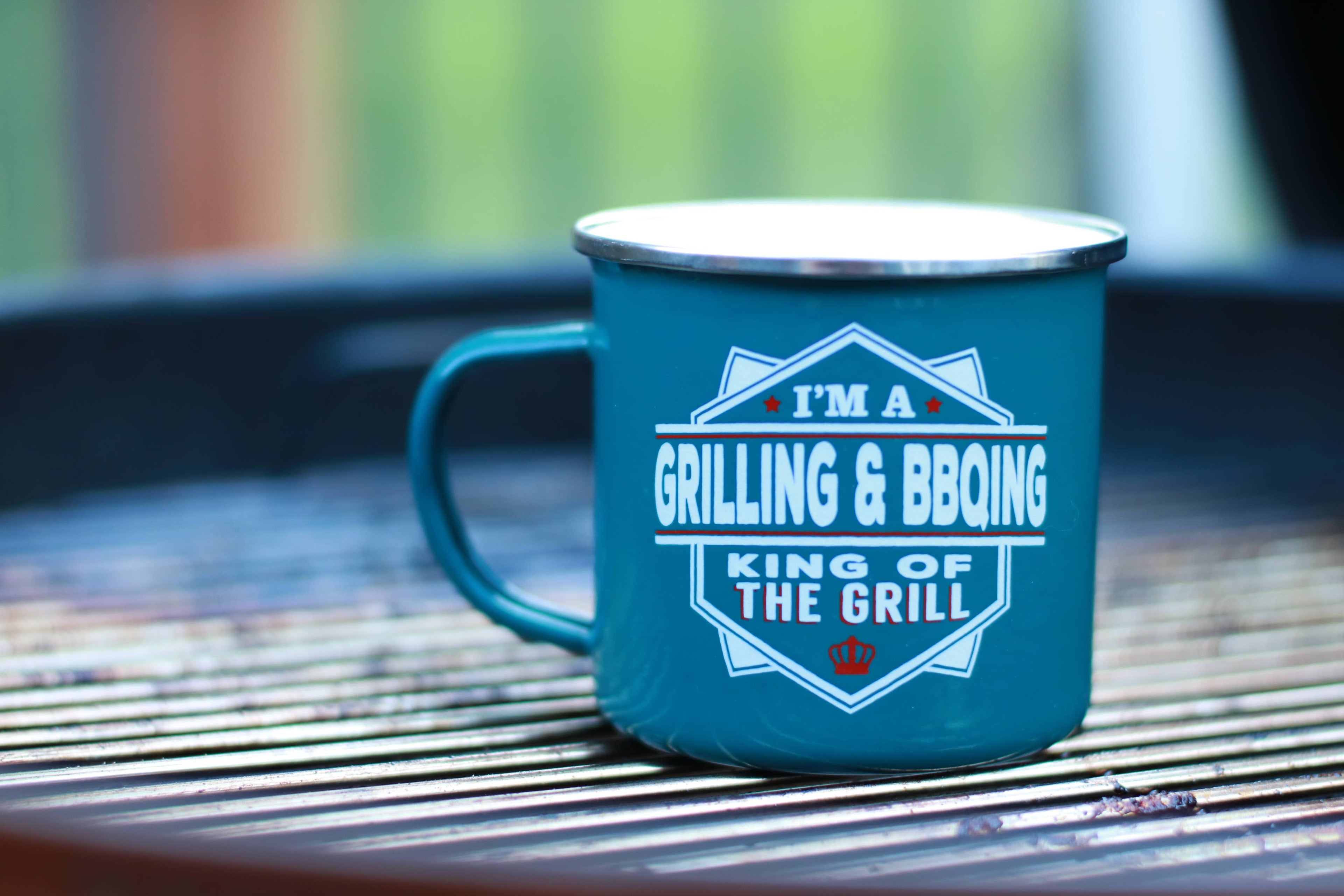 King of the Grill Enamel Campfire Mug - Grilling / BBQing
