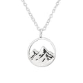 Mountain Escape Sterling Silver Necklace – Nature-Inspired Pendant