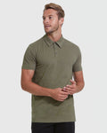 True Classic Tall Military Green Short Sleeve Polo Shirt
