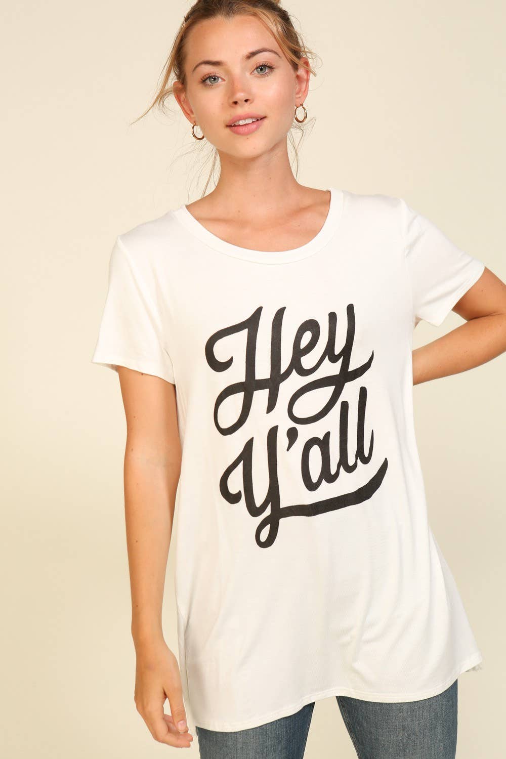 Plus Size Hey Y'all Graphic Tee - Women's Western T-Shirt