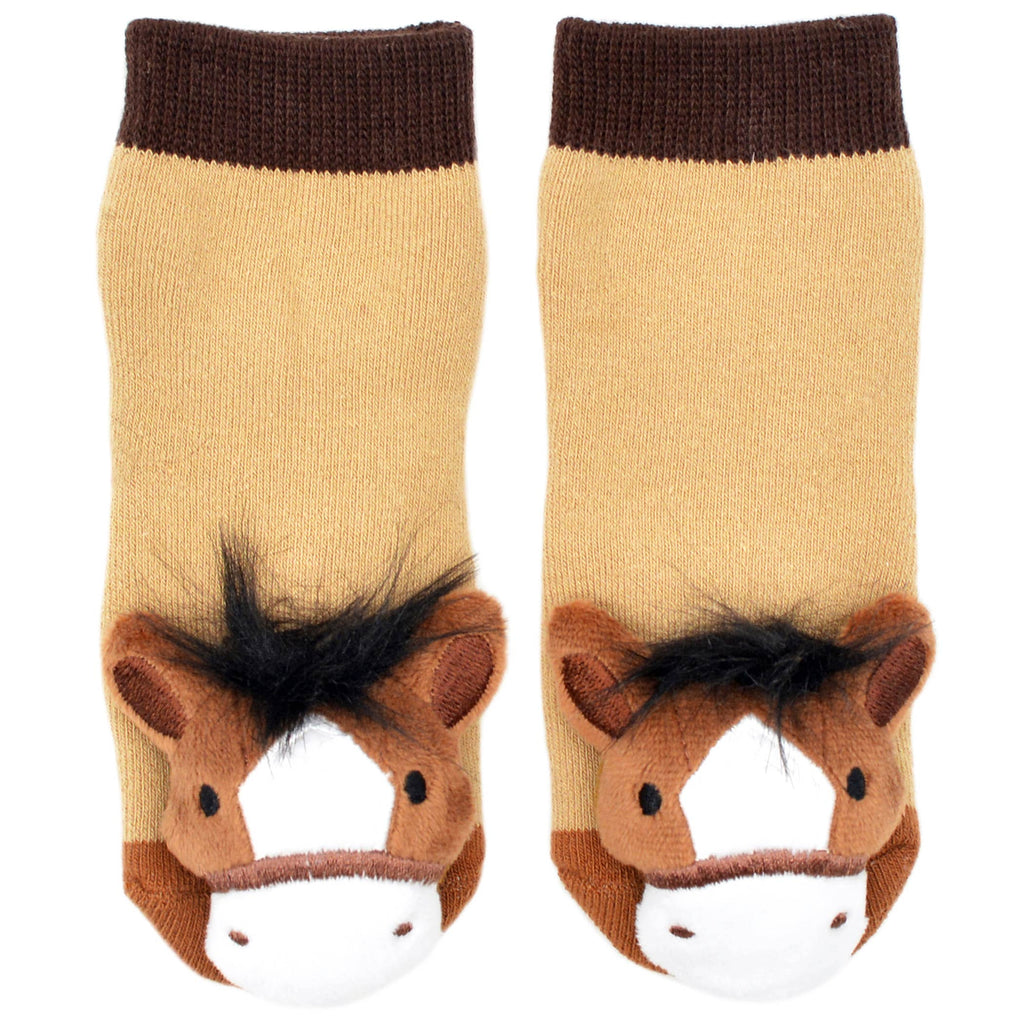 Derby Pony Horse Rattle Socks for Babies