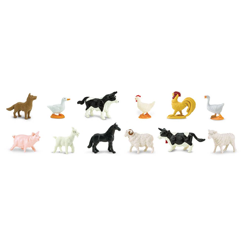 Farm Animal Miniature Figurine TOOB – 12 Piece Set