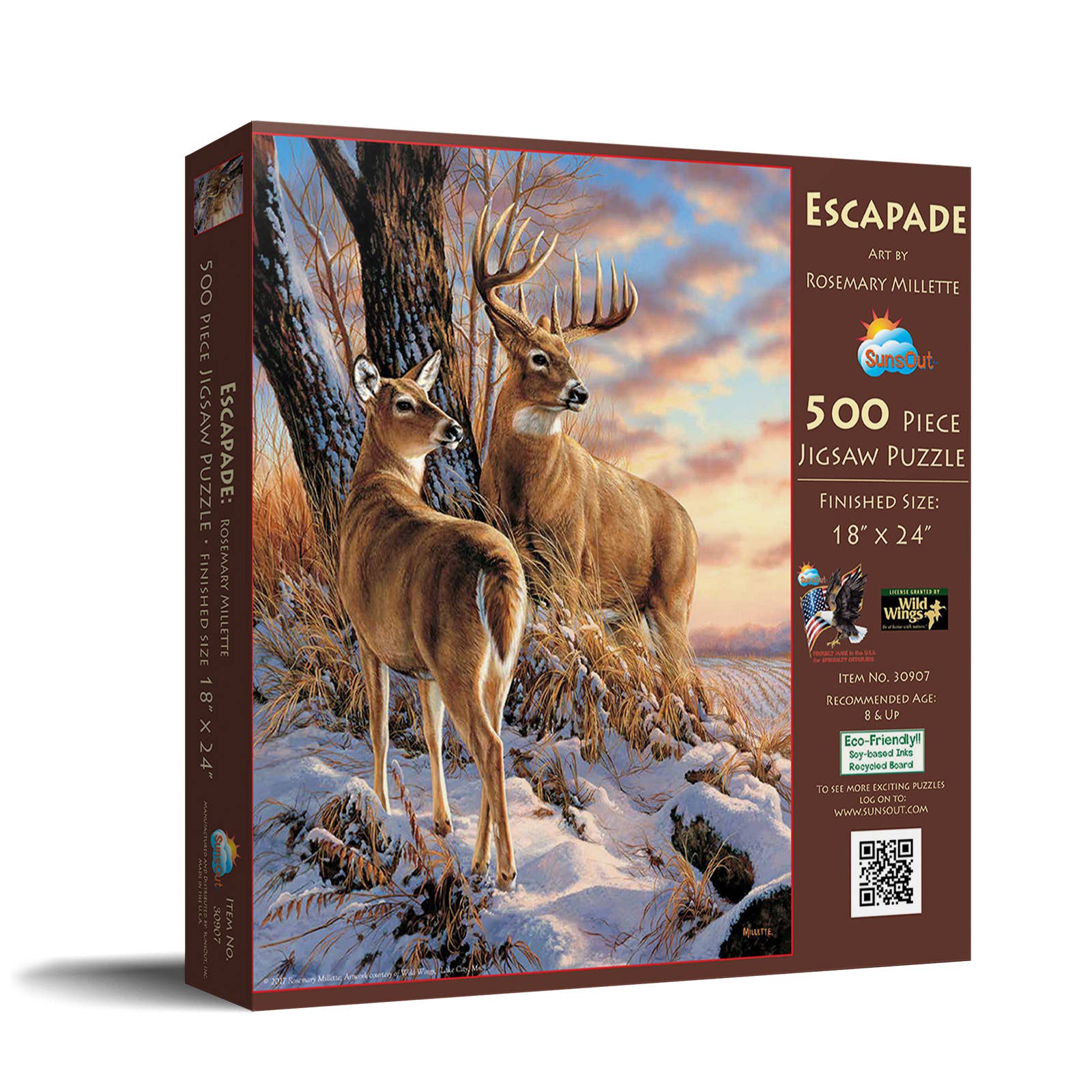 Winter Deer 500-Piece Jigsaw Puzzle
