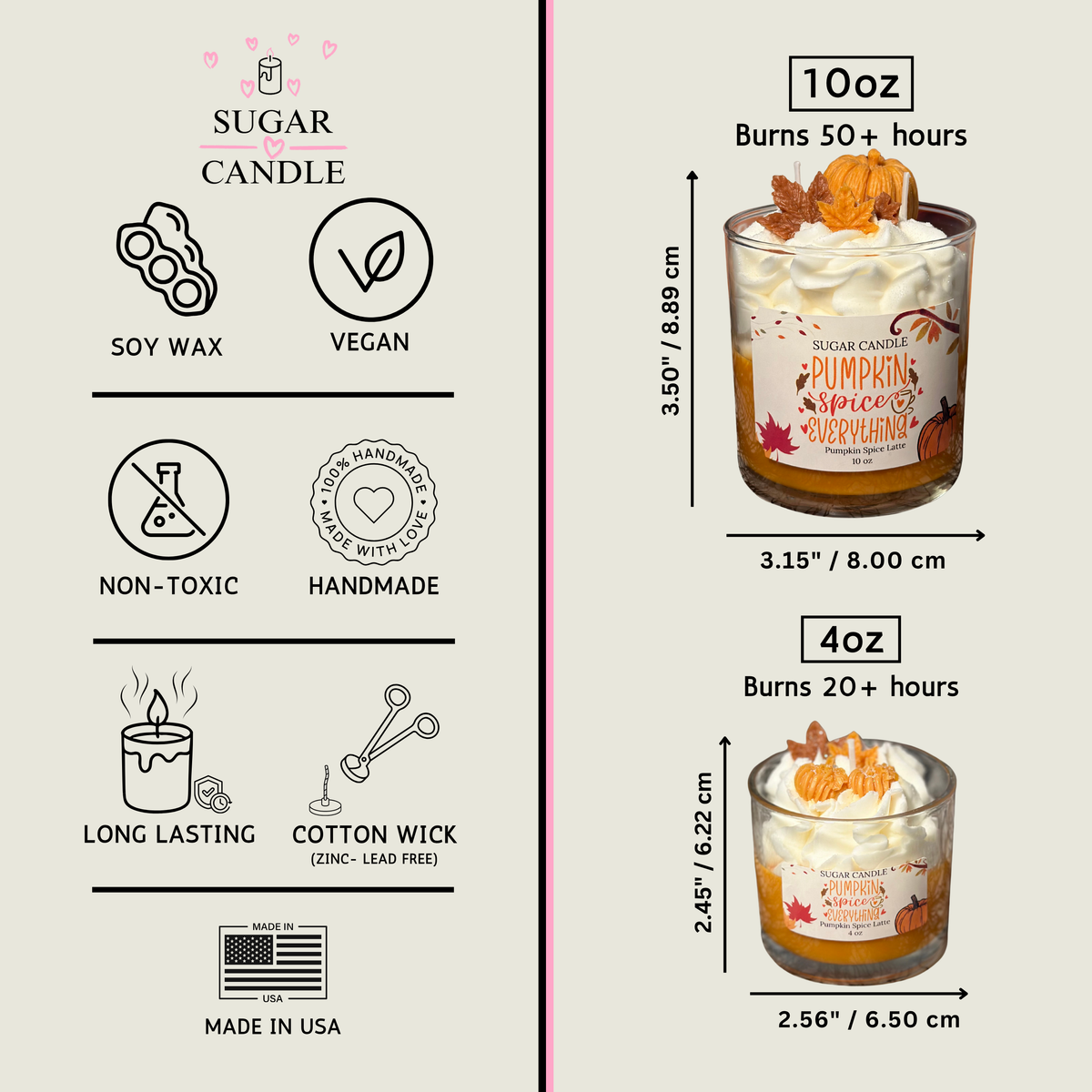 Pumpkin Spice Latte Whipped Soy Candle