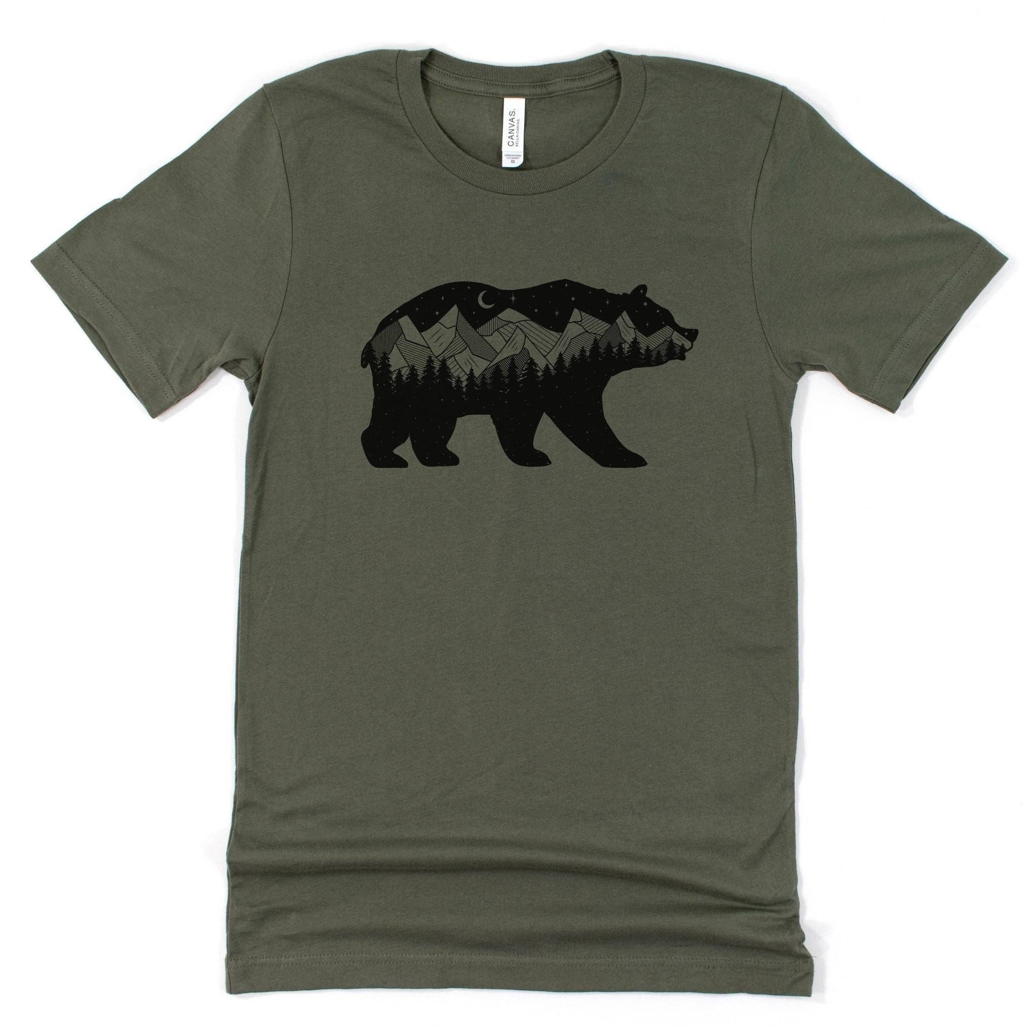 Midnight Forest Bear Graphic Tee