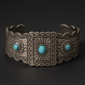 Western Faux Turquoise Cuff Bracelet