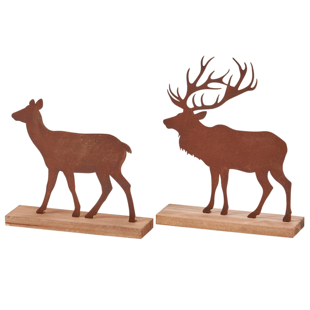 Rustic Elk Stand-Up Décor Set