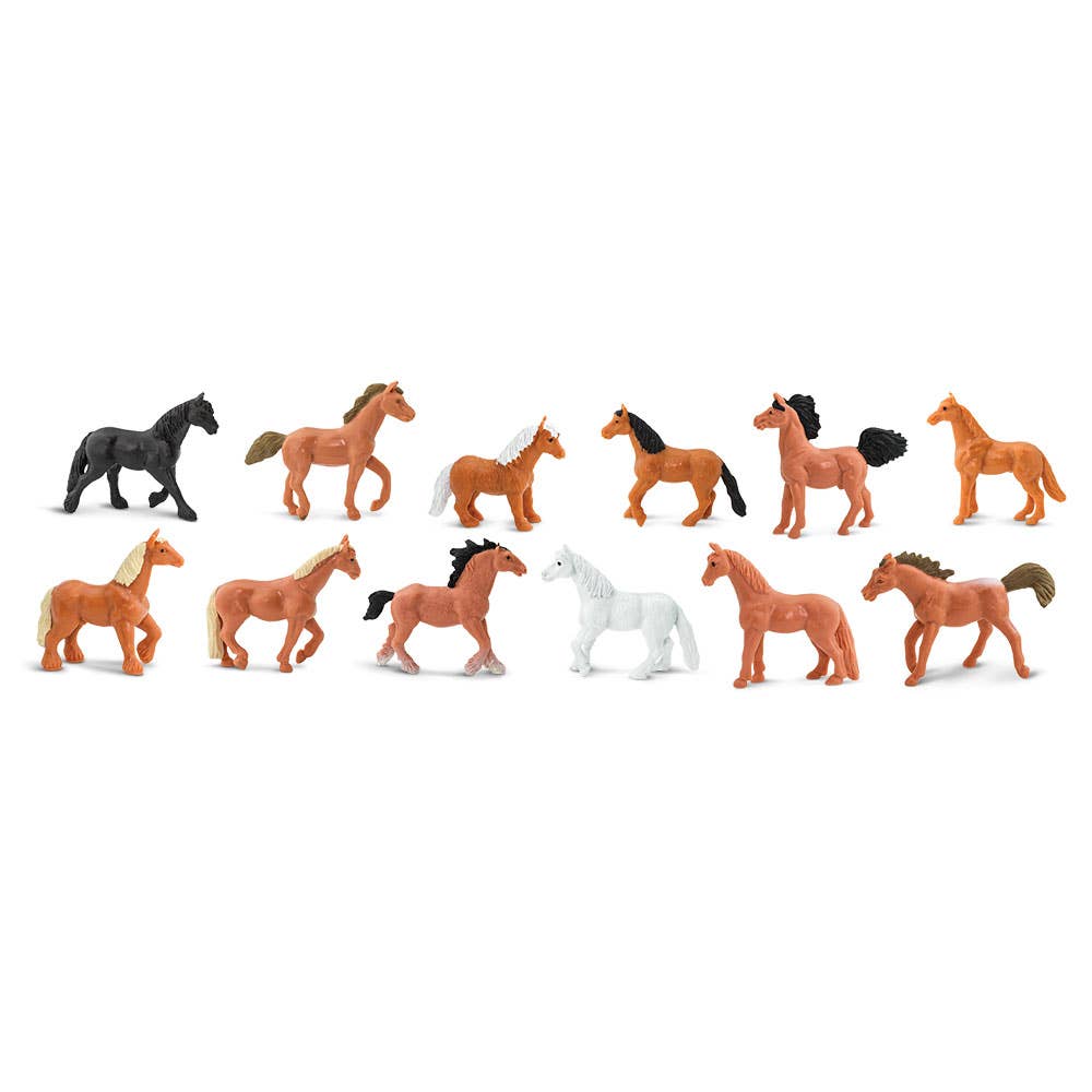 Horse Miniature Figurine TOOB – 12 Piece Set