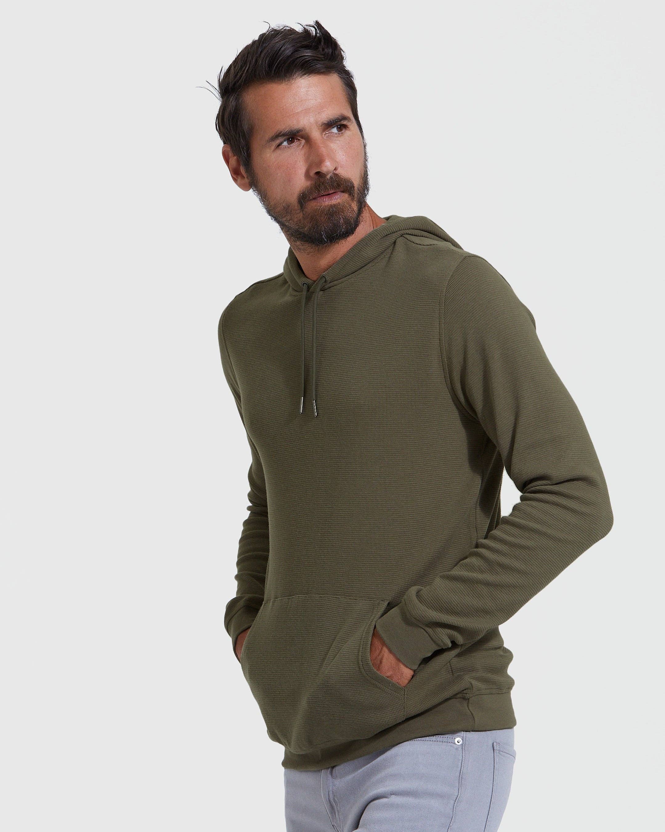 True Classic - Military Green Waffle Hoodie