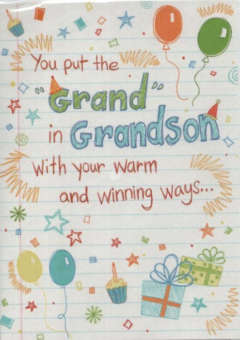 Grandson Birthday Greeting Card