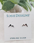 Mountain Peaks Sterling Silver Stud Earrings – Nature-Inspired Jewelry